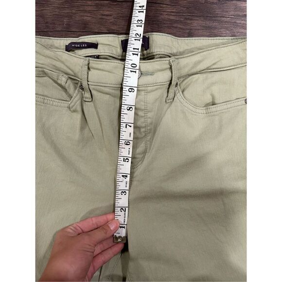 NYDJ Not Your Daughters Jeans Teresa Wide Leg Bamboo green jeans size 8 - Picture 8 of 9